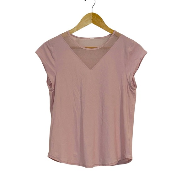 Lululemon Pink Capped Sleeve, Top, Small - Picture 1 of 6